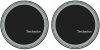 Technics STROBE 3 Slipmats - Black & Silver Antistatic Slipmats for Turntables (Pair)