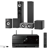 Yamaha RX-A6A + Bowers & Wilkins 607 & 603 S2 Anniversary Edition with HTM6 S2 Anniversary Edition + ASW608 Subwoofer - Black