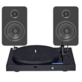 Pro-Ject Juke Box E All-in-one Bluetooth Turntable + Kanto YU Passive 6 Bundle in Black