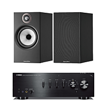 Yamaha A-S501 Stereo Amplifier + Bowers & Wilkins 606 S2 Anniversary Edition Standmount Speaker