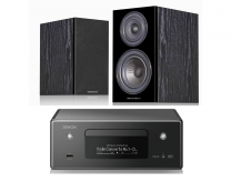 Denon CEOL N11DAB Hi-Fi-Network CD Receiver with HEOS + Wharfedale - Diamond 12.0 Speakers