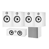 Bowers & Wilkins 606 & 607 + HTM6 S2 Centre speaker with ASW608 Subwoofer - White