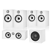 Bowers & Wilkins 607 S2 x2 + HTM6 S2 Centre speaker with ASW608 Subwoofer White