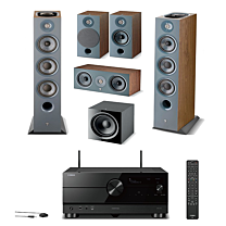 Yamaha RX-A6A + Focal Chora 5.1.2 Dolby Atmos Effect System with Focal 600P Subwoofer - Dark Wood