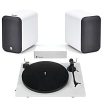 Pro-Ject Primary E Turntable + Q Acoustic M20 HD Wireless Speakers in White