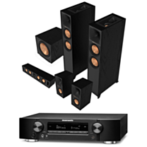 Marantz NR1711 - Ultra-Slim 7.2 8K AV Receiver with HEOS + Klipsch Reference II R-605FA 5.1.2 Dolby Atmos Home Theatre System