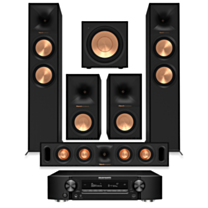 Marantz NR1711 Ultra-Slim 7.2 8K AV Receiver with HEOS + Klipsch Reference II R-605FA 5.1.2 Dolby Atmos Home Theatre System 2