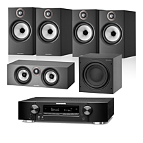 Marantz NR1711 Ultra Slim 7.2 8K AV Receiver with HEOS with Bower & Wilkins 606 S2 x2 + HTM6 S2 Centre Speaker + ASW608 Subwoofer