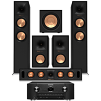 Marantz SR6015 9.2ch 8K UItra HD AV Receiver with HEOS Built-In & Voice + Klipsch Reference II R-605FA 5.1.2 Dolby Atmos Home Theatre System 2
