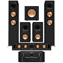 Marantz SR7015 9.2ch 8K AV Receiver 3D Audio with HEOS Built-In & Voice + Klipsch Reference II R-605FA 5.1.2 Dolby Atmos Home Theatre System 2