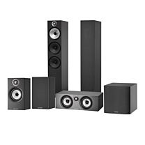 Bowers & Wilkins 607 & 603 S2 Anniversary Edition with HTM6 S2 Anniversary Edition + ASW608 Subwoofer - Black