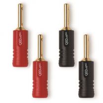 QED Airloc ABS 4mm Banana Plugs (2 red + 2 black)