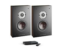 Dali Oberon On-Wall C + Sound Hub Compact-Dark Walnut OPEN BOX