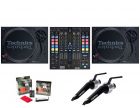 Twin Technics SL-1210 MK7+Mixars Quattro 4-Channel Mixer+Reloop Concorde Black Cartridge Pair