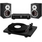 Pro-Ject Debut Carbon Evo Turntable + Denon PMA-600NE + Dali Spektor 2 Speaker Bundle - Black