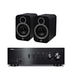 Yamaha A-S501 Stereo Amplifier + Q Acoustics 3030i - Bookshelf Speakers