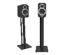 Q Acoustics 3010i Bookshelf Speakers w/ Q Acoustics Q3000 FSI Floor Stands - Bundle