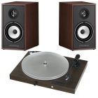 Pro-Ject Juke Box S2 All In One Turntable + Triangle Borea BR02 Bookshelf Speakers - Eucalyptus