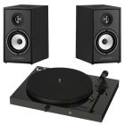 Pro-Ject Juke Box E All-in-one Turntable + Triangle Borea BR02 Speakers in Black