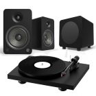 Pro-Ject Debut Carbon Evo + Kanto YU6 + SUB6 Bundle in Matt Black