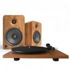 Pro-Ject T1 BT - Bluetooth Turntable + Kanto YU6 Active Bluetooth Speaker Bundle - Walnut