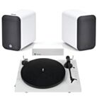 Pro-Ject Primary E Turntable + Q Acoustic M20 HD Wireless Speakers in White