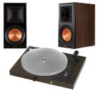 Pro-Ject Juke Box S2 All-in-one Bluetooth Turntable - Eucalyptus + Klipsch RP-600M - Walnut