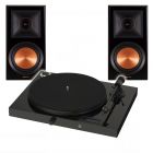 Pro-Ject Juke Box E All-in-one Bluetooth Turntable + Klipsch RP-600M - Black