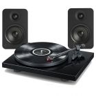 Pro-Ject Debut Carbon DC Turntable + Kanto YU4 Active Speakers Matt Black