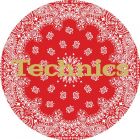 Technics Bandana 3 Slipmats - Red & Gold  Antistatic Slipmats for Turntables (Pair)