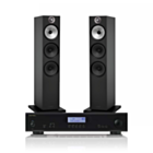 Rotel A11 Integrated Amplifier with Bowers & Wilkins 603 S2 Anniversary Edition Floorstanding Speakers