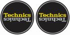 Technics DUPLEX 4 Slipmats - Black, Silver & Yellow Antistatic Slipmats for Turntables (Pair)