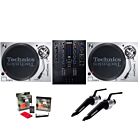 Twin Technics SL-1200 MK7 + Mixars UNO DJ Mixer - Direct Drive DJ Turntable Bundle