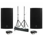 Pair Mackie Thump 12A V4 - 12' Active Powered speakers + Stands Bundle