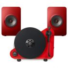 Pro-Ject VT-E BT - Vertical BT Turntable + KEF LS50 Wireless II Speakers - Red