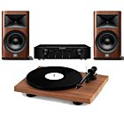 Debut Carbon Evo Turntable + Marantz PM6007 + JBL HDI-1600 Walnut Bundle