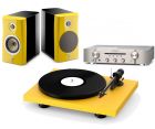 The "Sunset Yellow" Bundle - Focal Kanta No1 Bookshelf speakers + Pro-Ject Debut Carbon Evo + Marantz PM6007